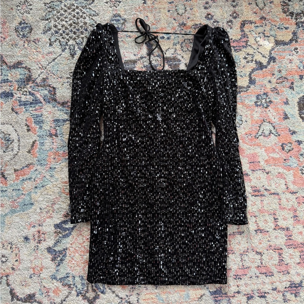 Black Sequined Dress